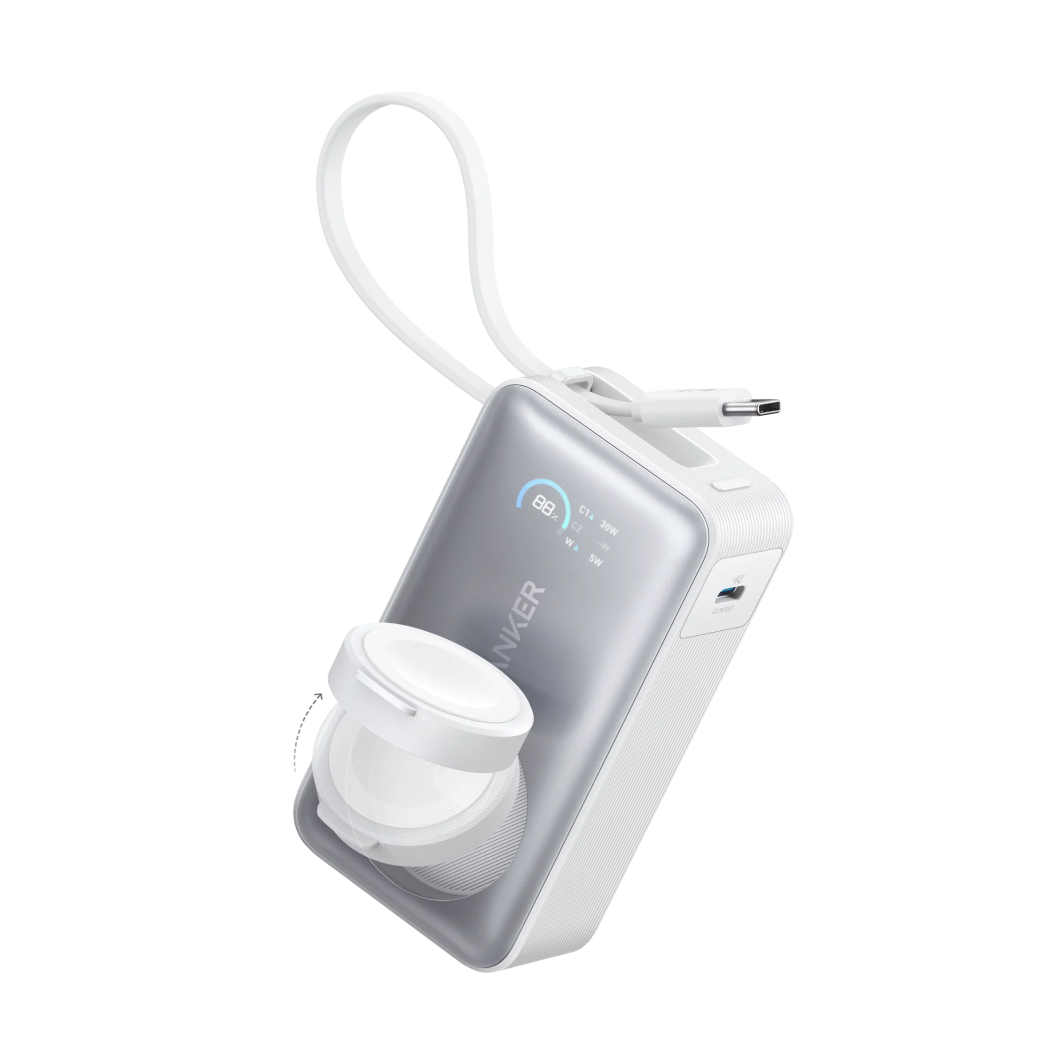 Anker MagGo 10000mAh 行動電源 For Apple Watch 白色 (A1657H21)