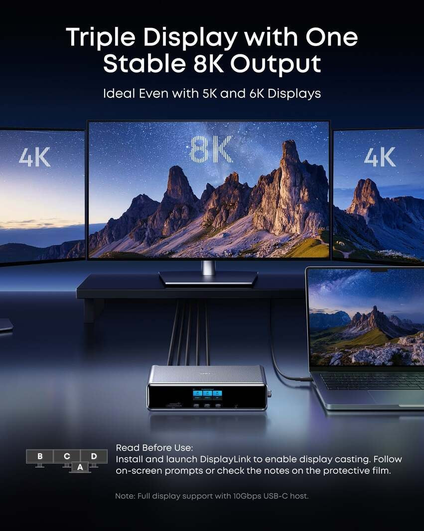 Anker Prime Docking Station 14-in-1 Triple Display Displaylink (A83B32A1)