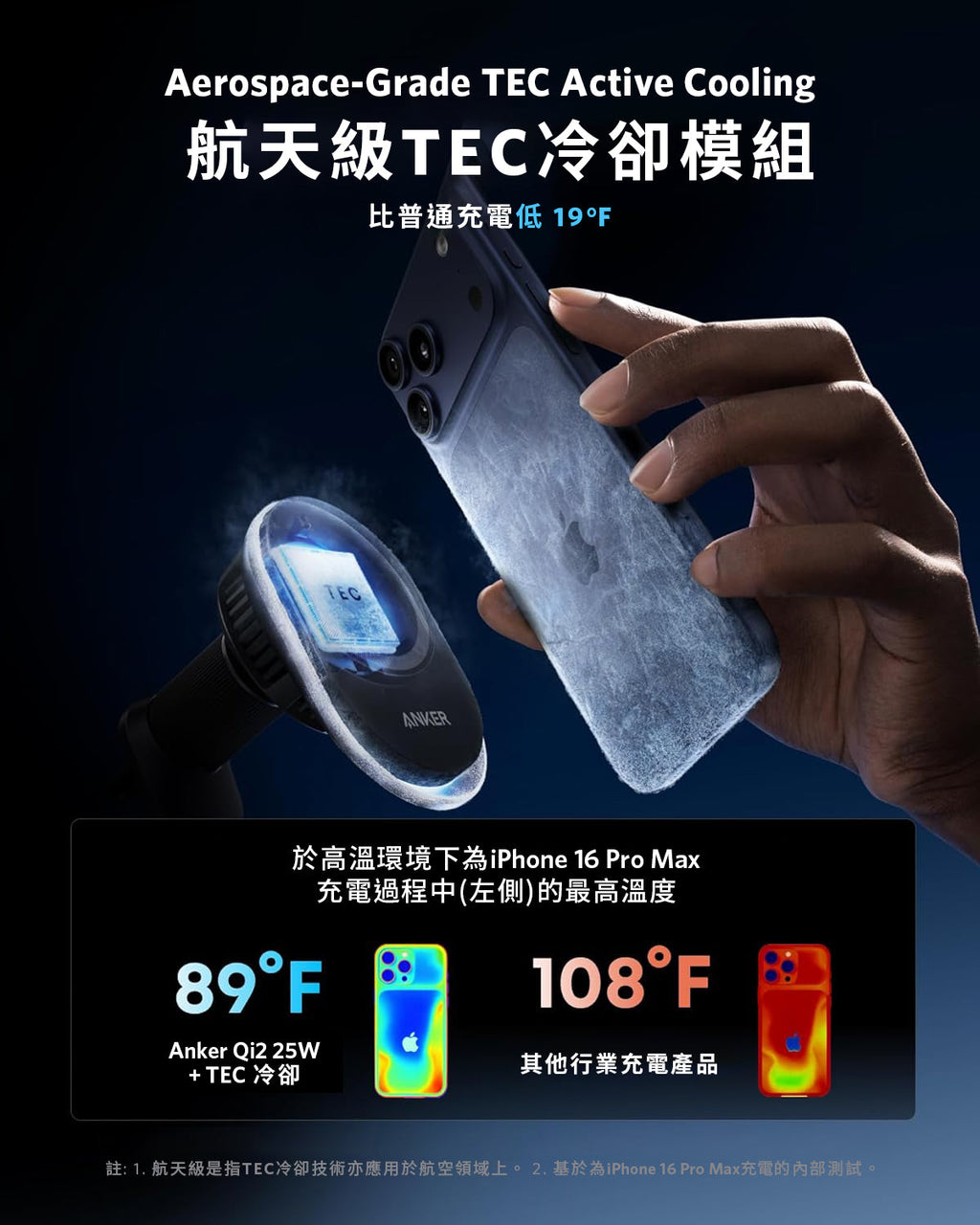 Anker Prime Wireless Charger 25W Qi2.2 黑色 (B2933H11)