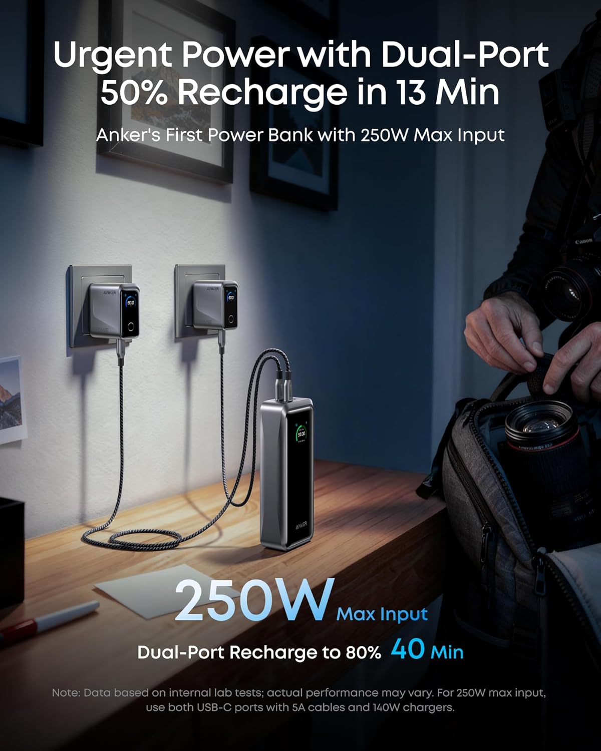 Anker Prime 行動電源 26K 300W 黑色 (A110AH11)