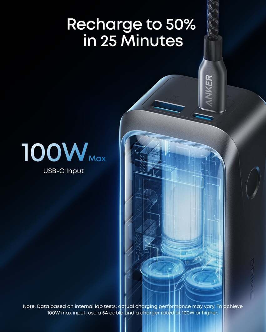 Anker Prime 行動電源 20K 220W 黑色 (A110BH11)