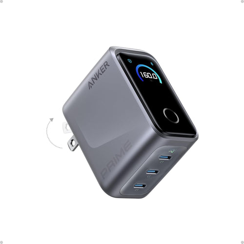 Anker GaNPrime Charger 160W 3-Port Smart Display Black A2687241