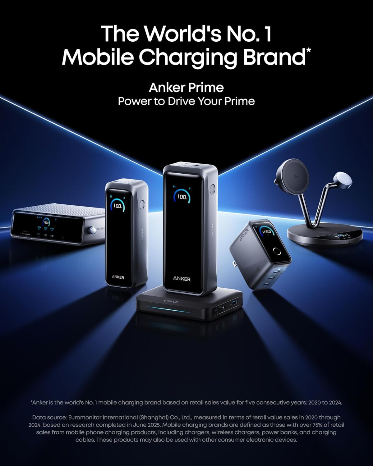 Anker GaNPrime Charger 160W 3-Port Smart Display 黑色 (A2687241)