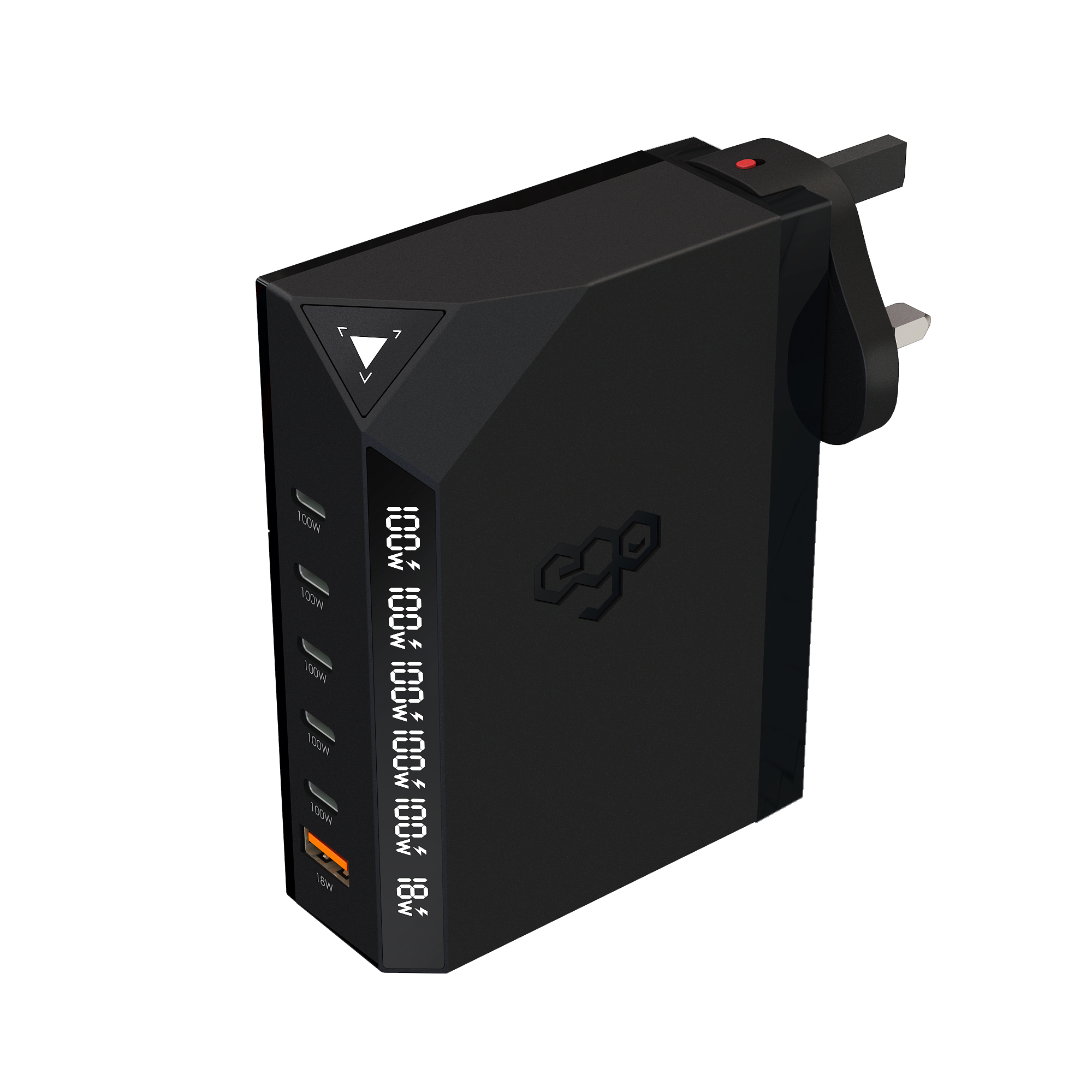 EGO Exinno+ 180W GaN 6-Port USB Charger 黑色 (EX120-BLACK)
