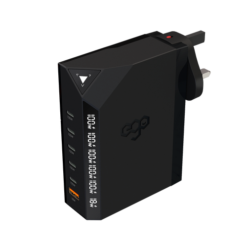EGO Exinno+ 180W GaN 6-Port USB Charger Black 176360172