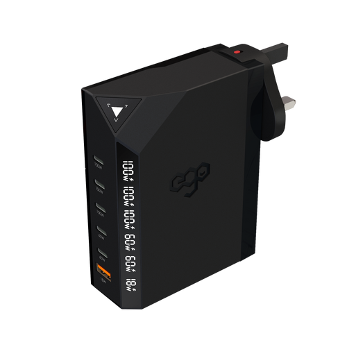 EGO Exinno+ 300W GaN 6-Port USB Charger Black 176360174