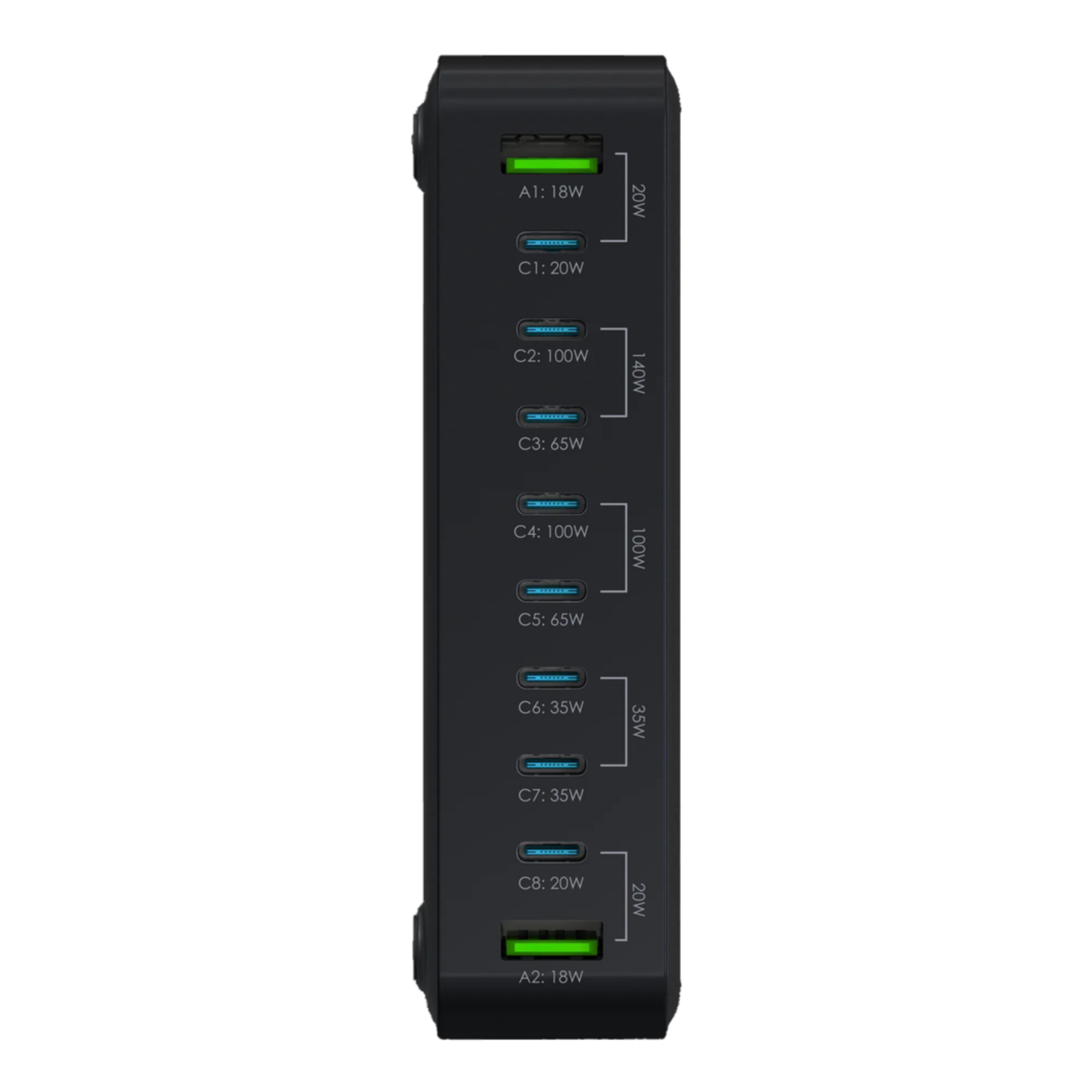 EGO 320W Extreme CP2 10USB GaN Charger Black (EGO-0261)