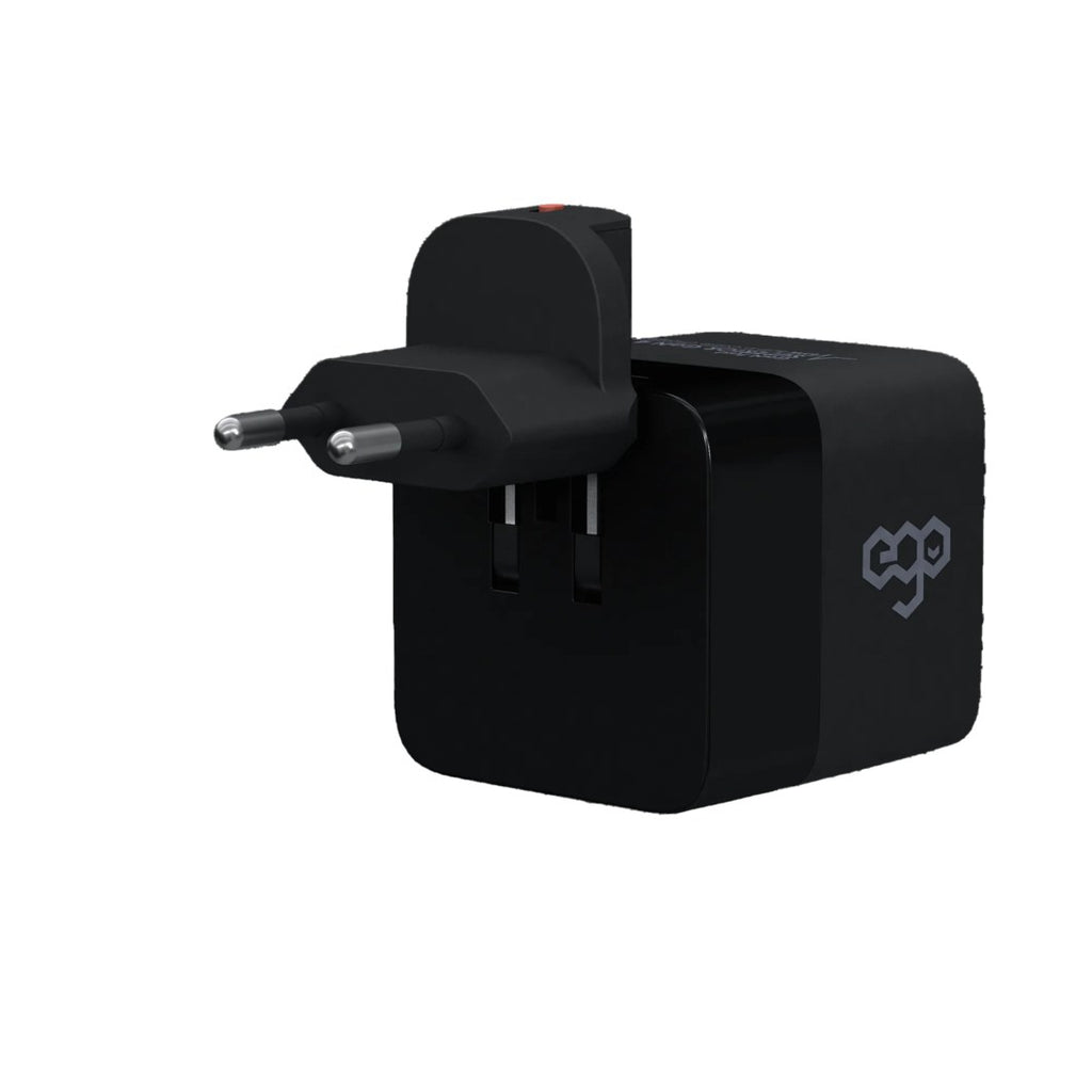 EGO 65W Superior 3 Ports Travel GaN Charger Black (CH042-PQ)