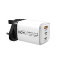 EGO 100W Optimum GaN2 3 Ports Travel Charger White (OP100-WHITE)
