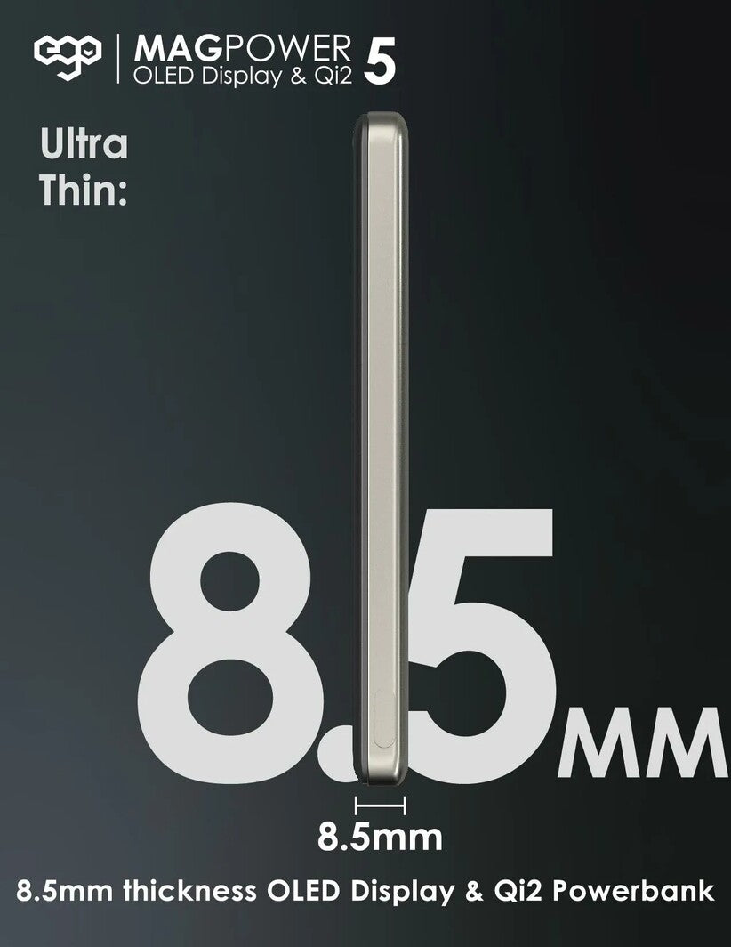 EGO Magpower 15W Gen.5 5000mAh MagSafe 行動電源 鈆色 (MP-55F-TI)