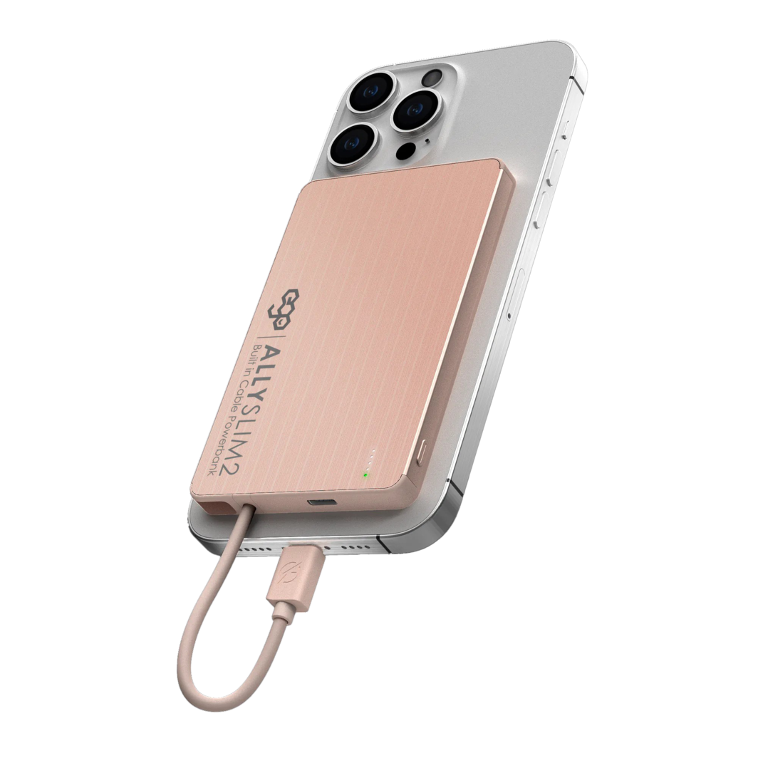 EGO ALLYSLIM2 5000mAh Built-in 20W Type-C Cable 行動電源 粉紅色 (AS205-PK)