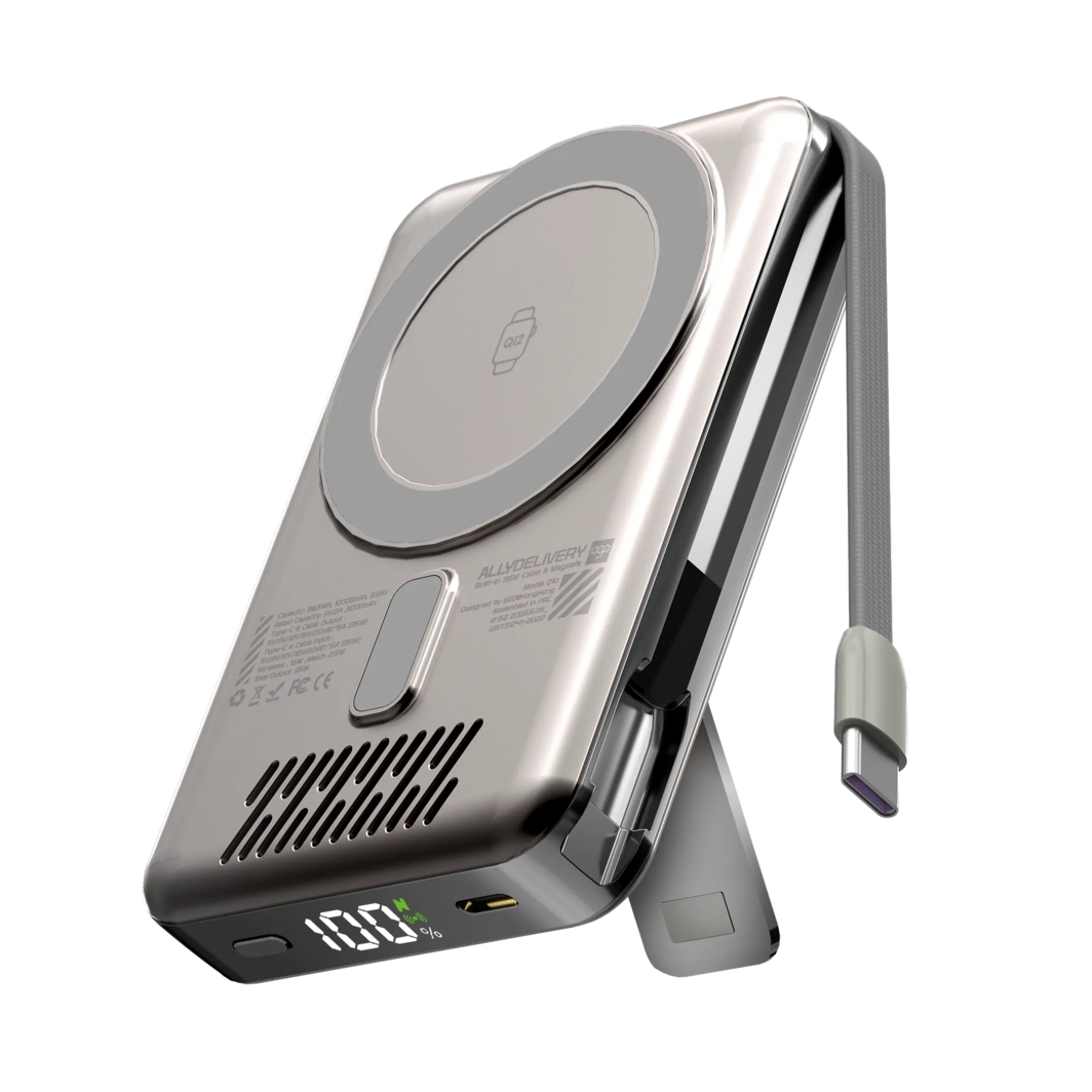 EGO Ally Delivery 4S MagSafe 10000mAh 6-in-1 Power Bank Silver 176360285