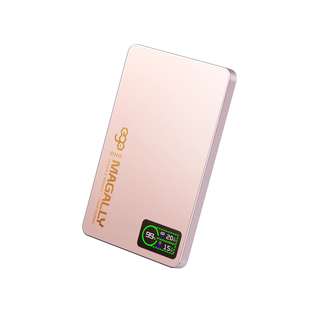 EGO Magally 3IN1 QI2 Double Magnet 5000mAh 行動電源 粉紅色 (E16A3-PINK)