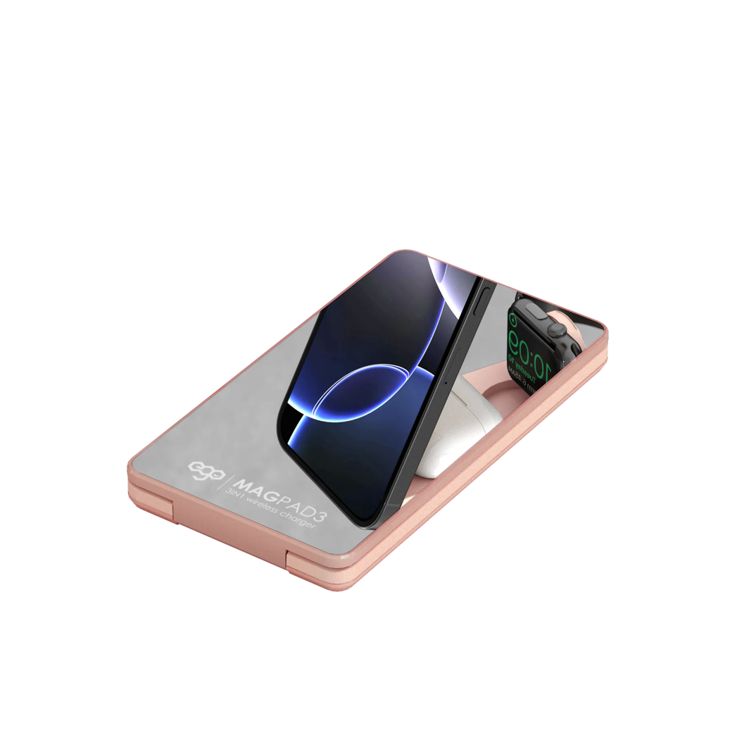 EGO MAGPAD3 3IN1 MagSafe Charger 粉紅色 (MP3-PINK)