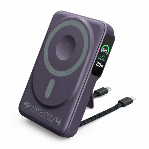 EGO Ally Delivery 4 MagSafe 10000mAh 6-in-1 Power Bank Purple F52-PURPLE