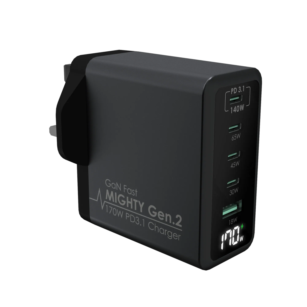 EGO 170W Mighty Gen.2 5 USB PD 3.1 Charger Black (MT-170W)