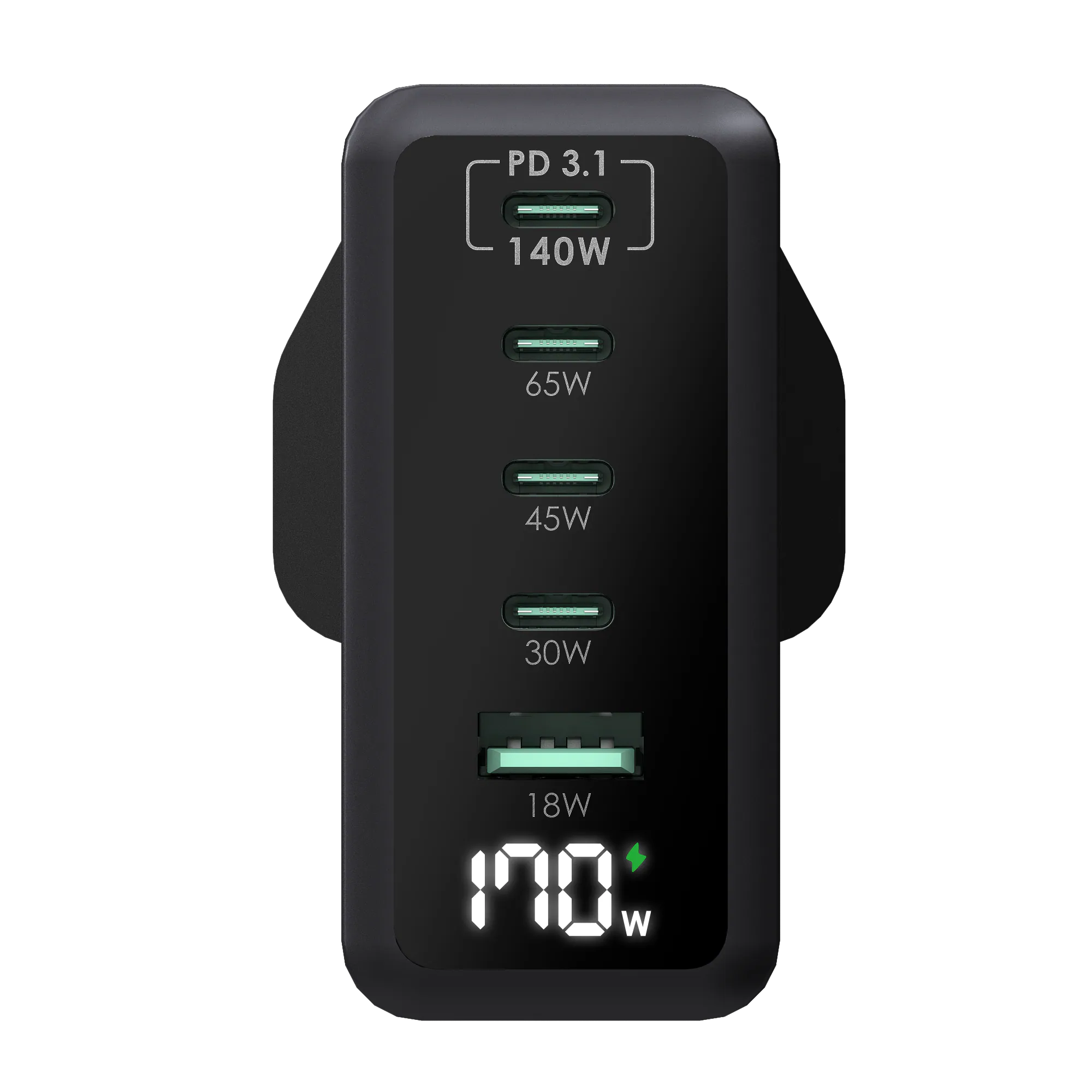 EGO 170W Mighty Gen.2 5 USB PD 3.1 Charger Black (MT-170W)