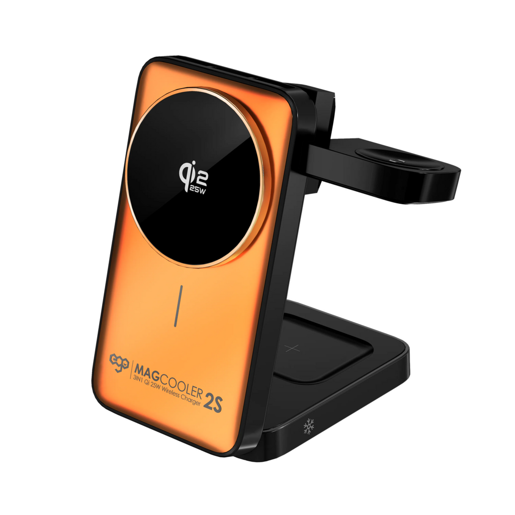 EGO MagCooler 2s 3IN1 Semiconductor Cooling Wireless Charger Orange (HT-569-ORANGE)