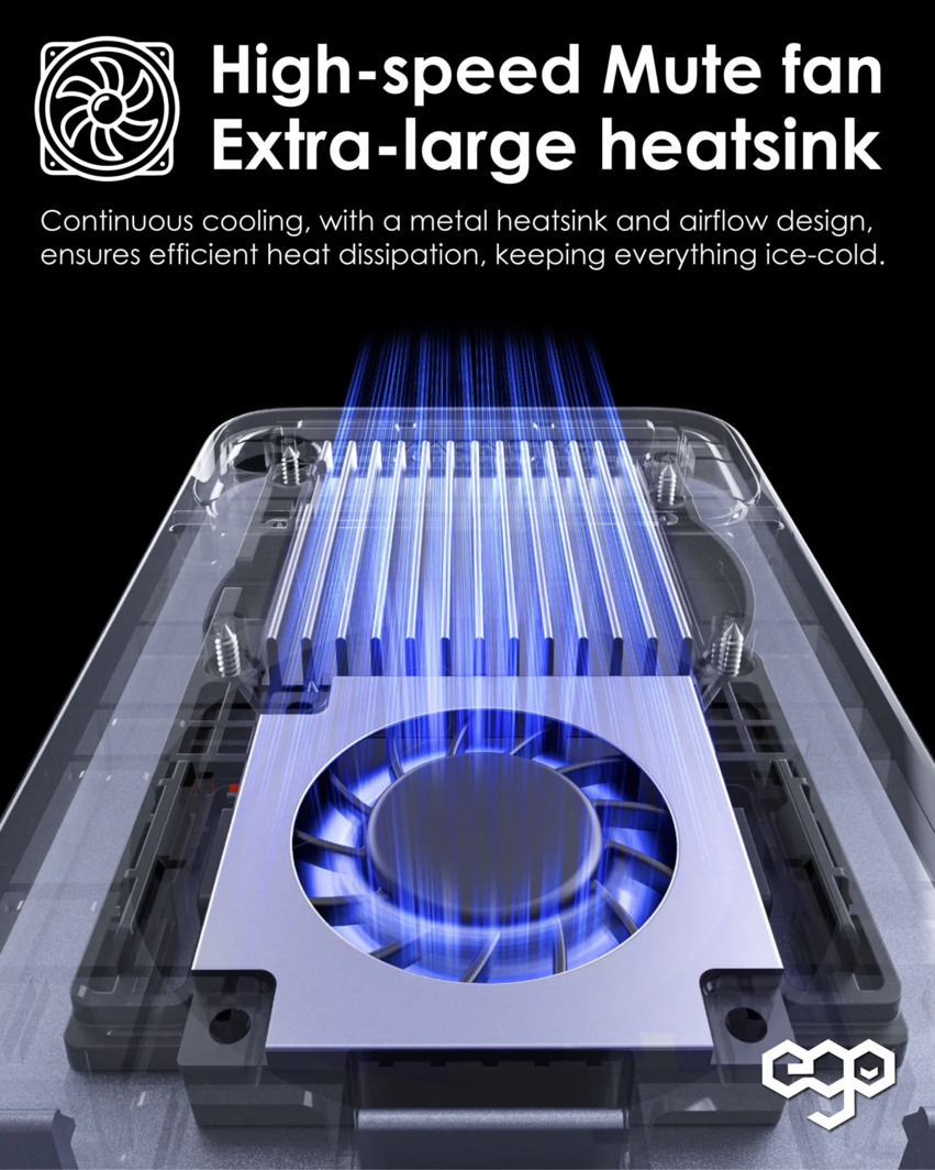EGO MagCooler 2s 3IN1 Semiconductor Cooling Wireless Charger Orange (HT-569-ORANGE)