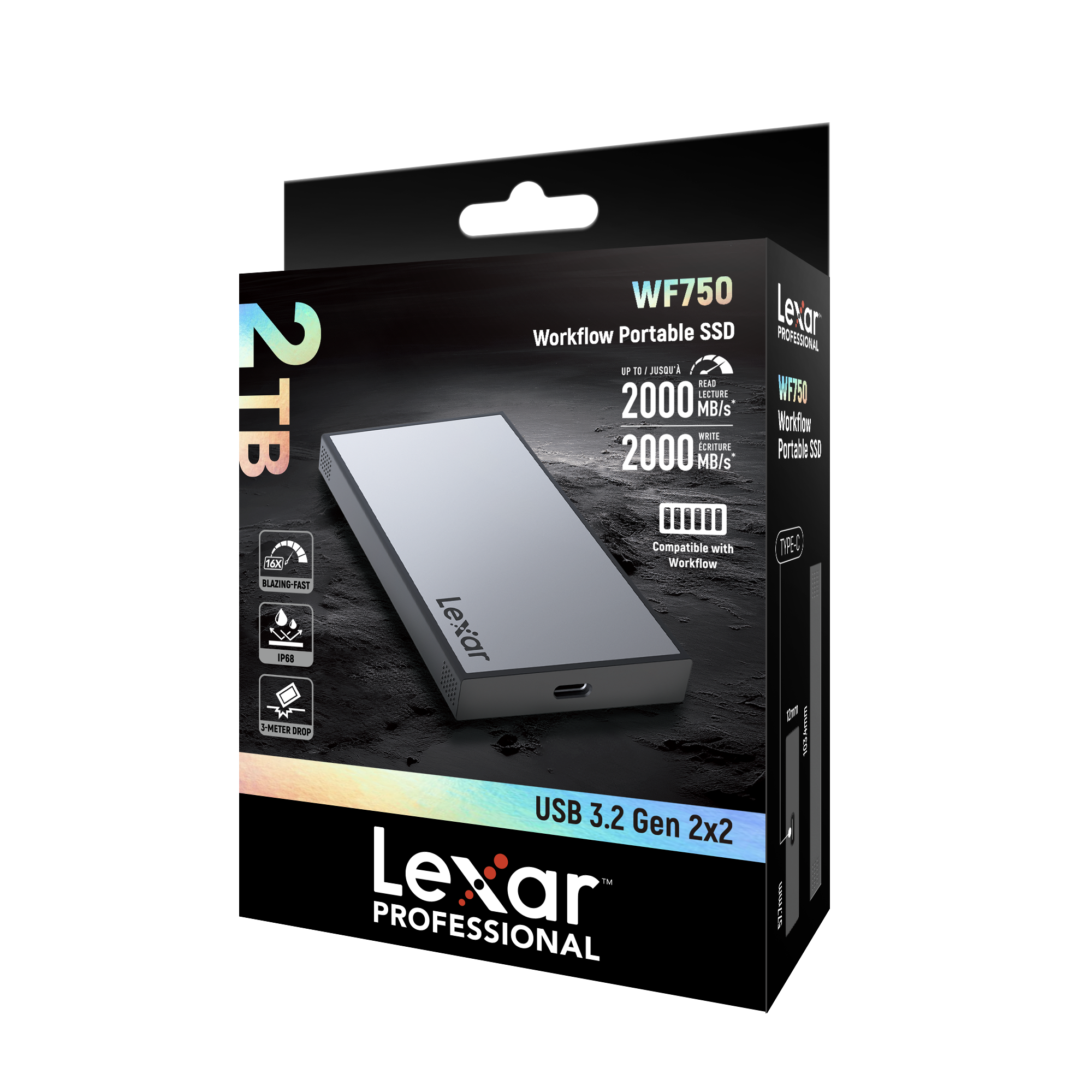 Lexar Professional Workflow Portable SSD 2TB (LPWF7502T-2ANGL)