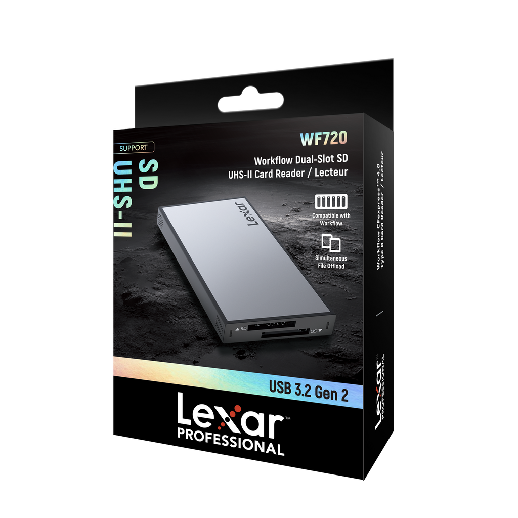 Lexar Professional Workflow DUAL SD UHS-II 讀卡器 (LPWF720N-4ANGL)