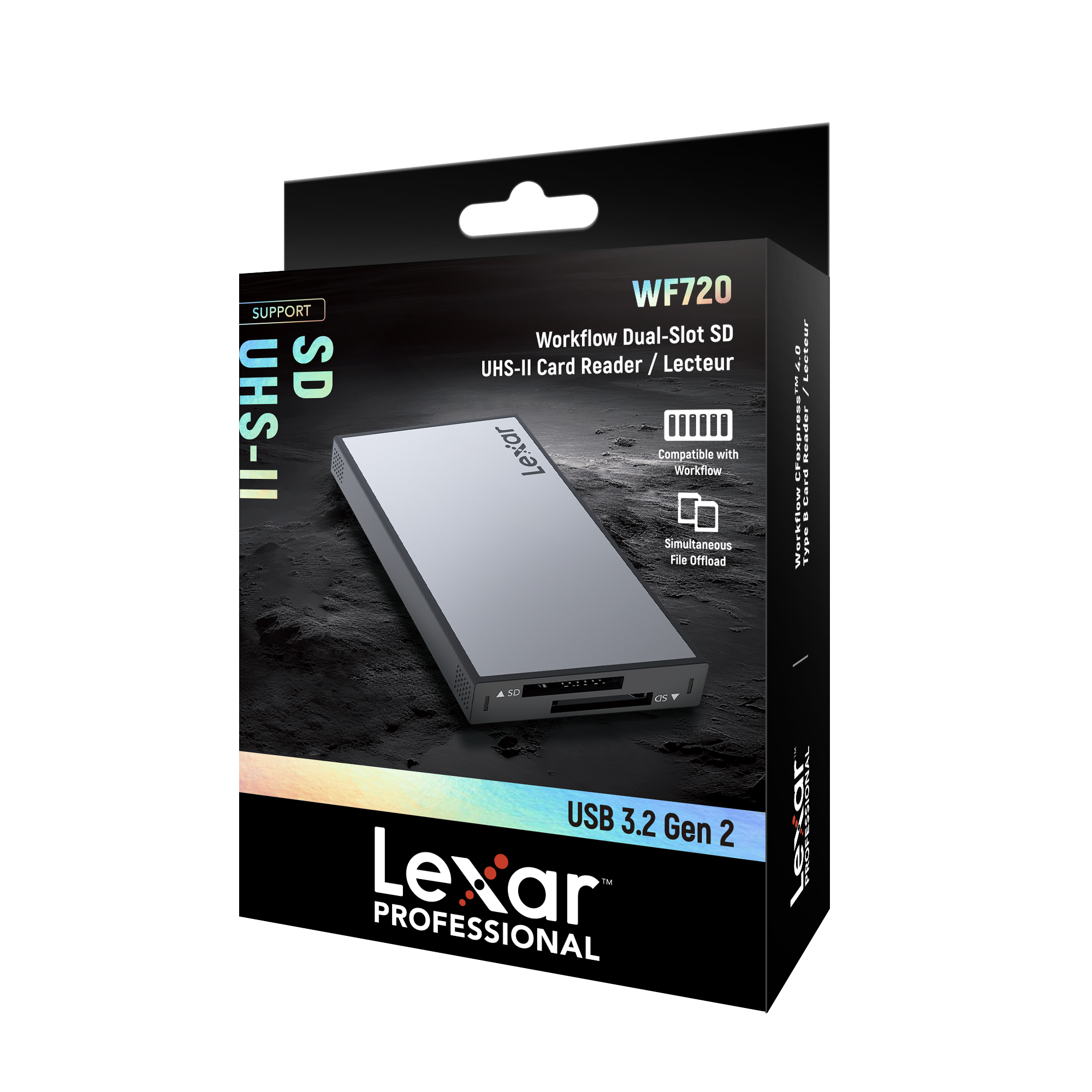 Lexar Professional Workflow DUAL SD UHS-II 讀卡器 (LPWF720N-4ANGL)