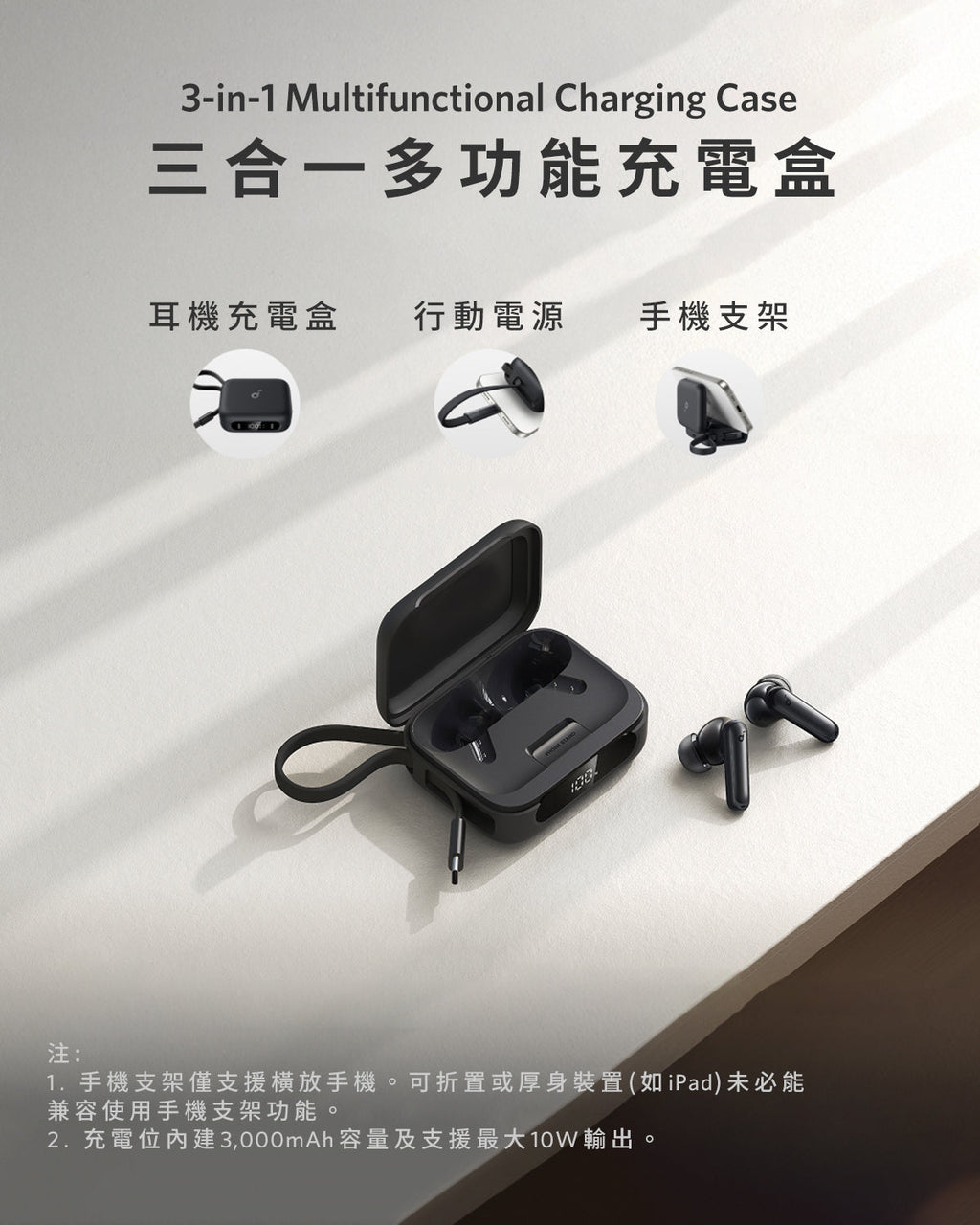Soundcore P41i Wireless Earbuds with Portable Phone Charger 黑色 (A3937H11)