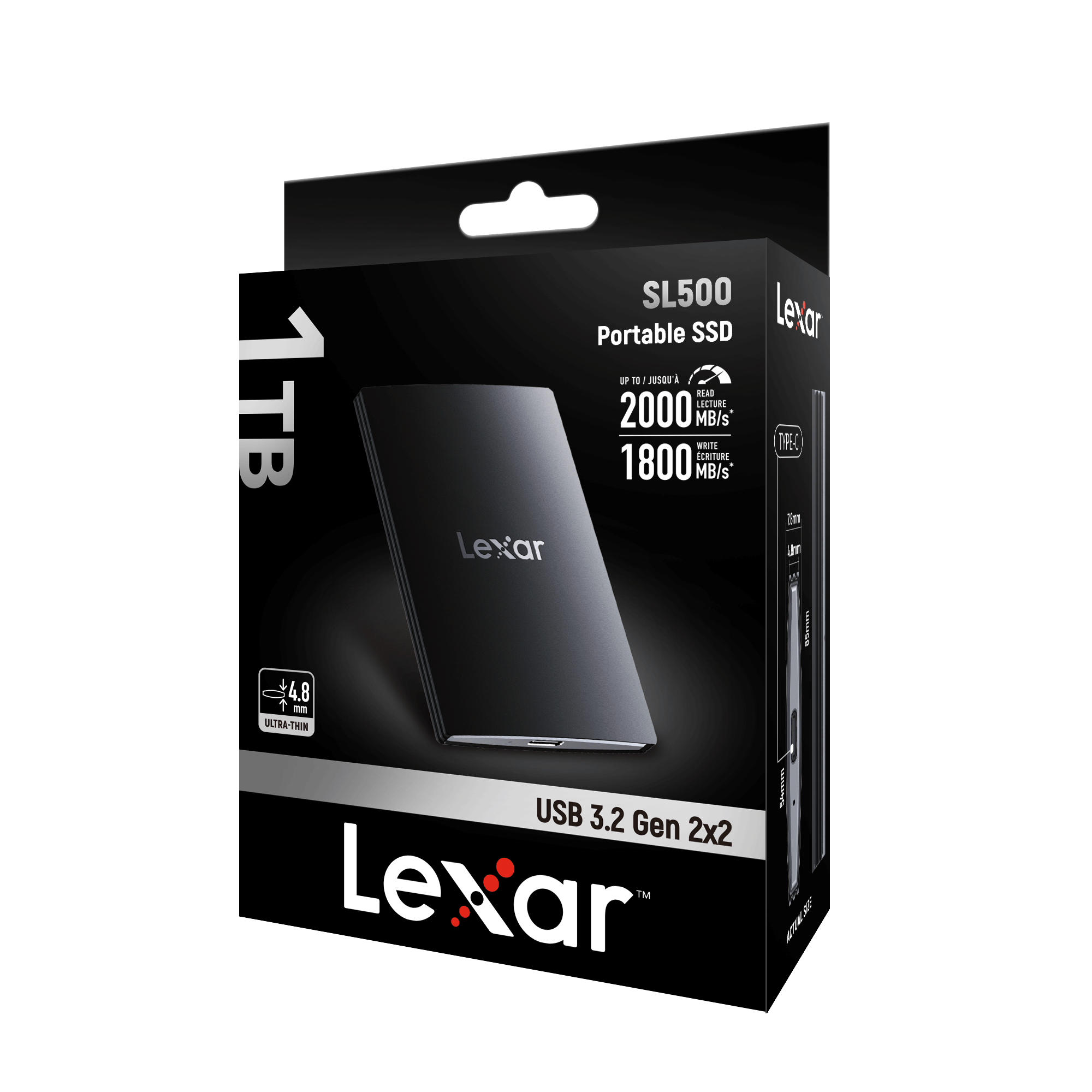 Lexar Portable SSD SL500 1TB (LSL500X001T-RNBNG)