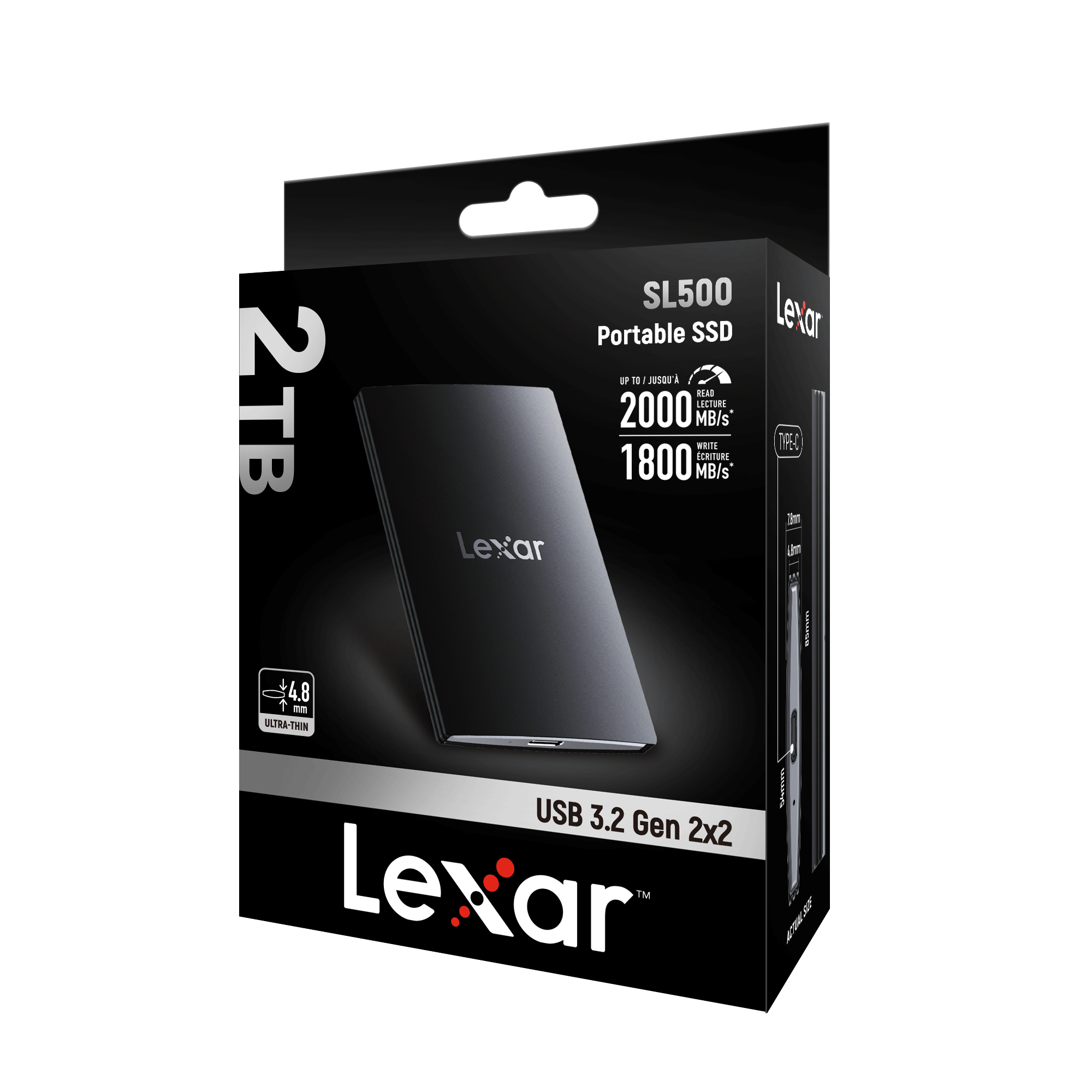 Lexar Portable SSD SL500 2TB (LSL500X002T-RNBNG)