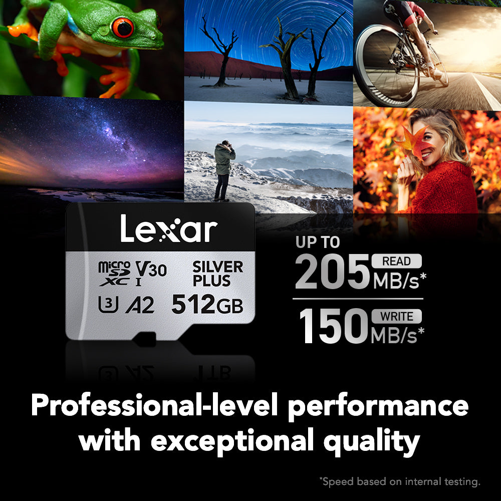 Lexar Professional SILVER Plus microsdxc 記憶卡 512GB (LMSSIPL512G-BNANG)