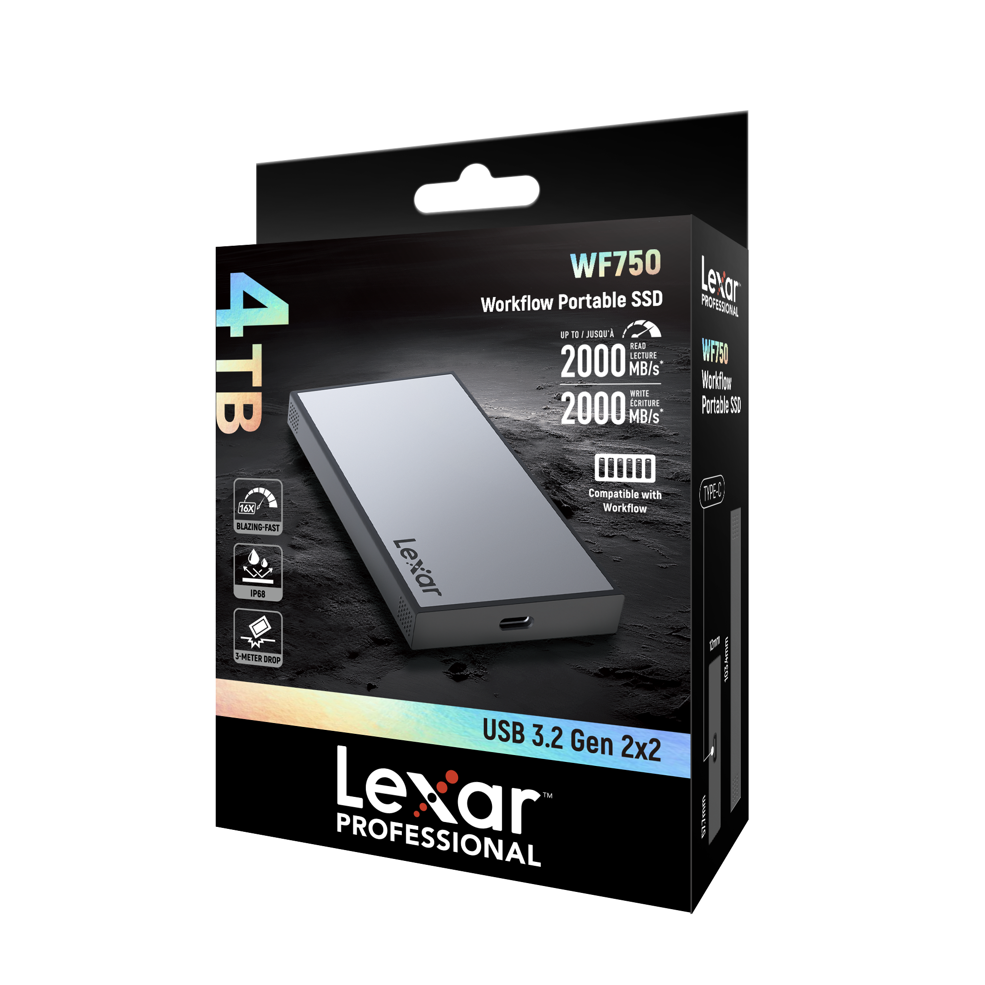 Lexar Professional Workflow Portable SSD 4TB (LPWF7504T-2ANGL)