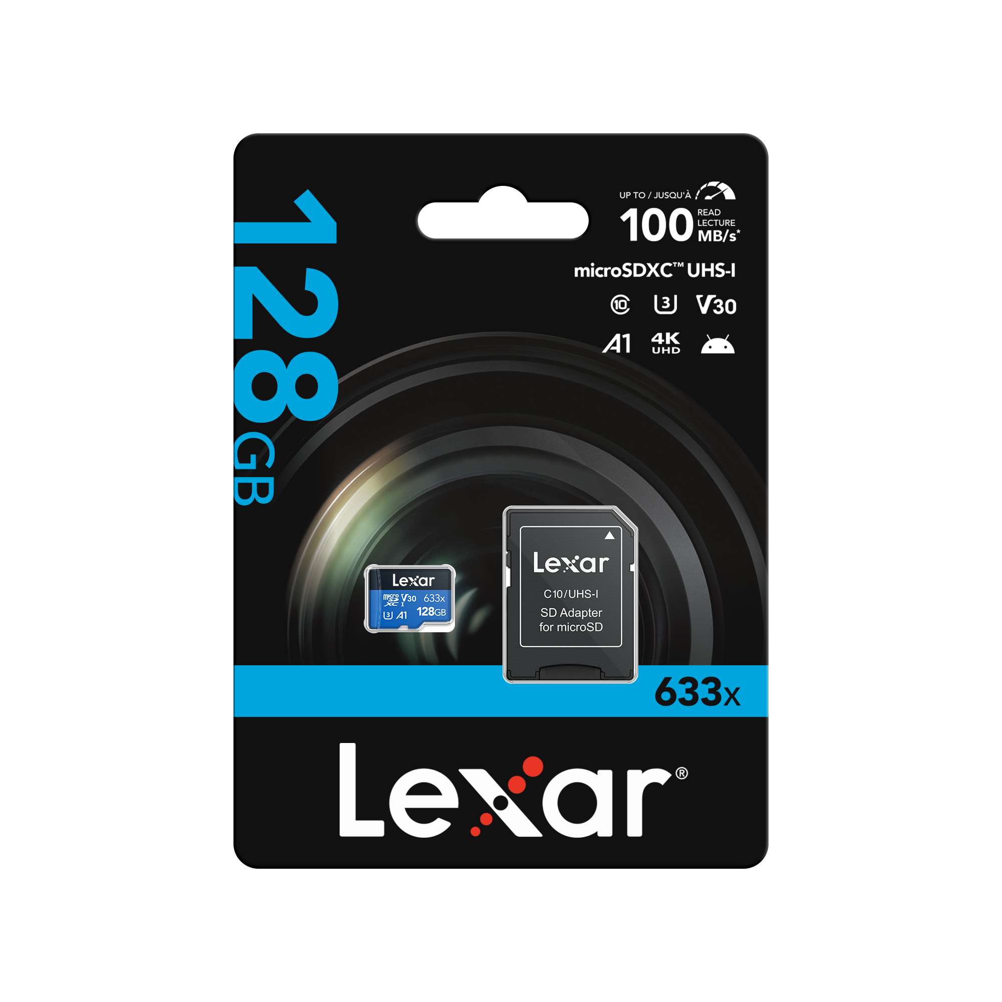 Lexar microsdxc 633x 記憶卡 128GB 連 SD 轉卡 (LSDMI128BB633A)