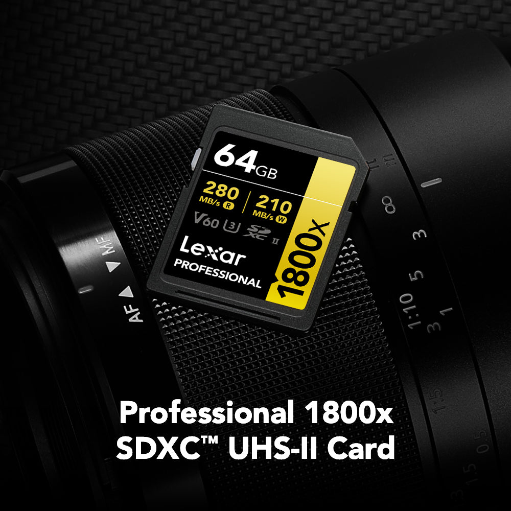 Lexar Professional 1800x SDXC 記憶卡 64GB (LSD1800064G-BNNNG)
