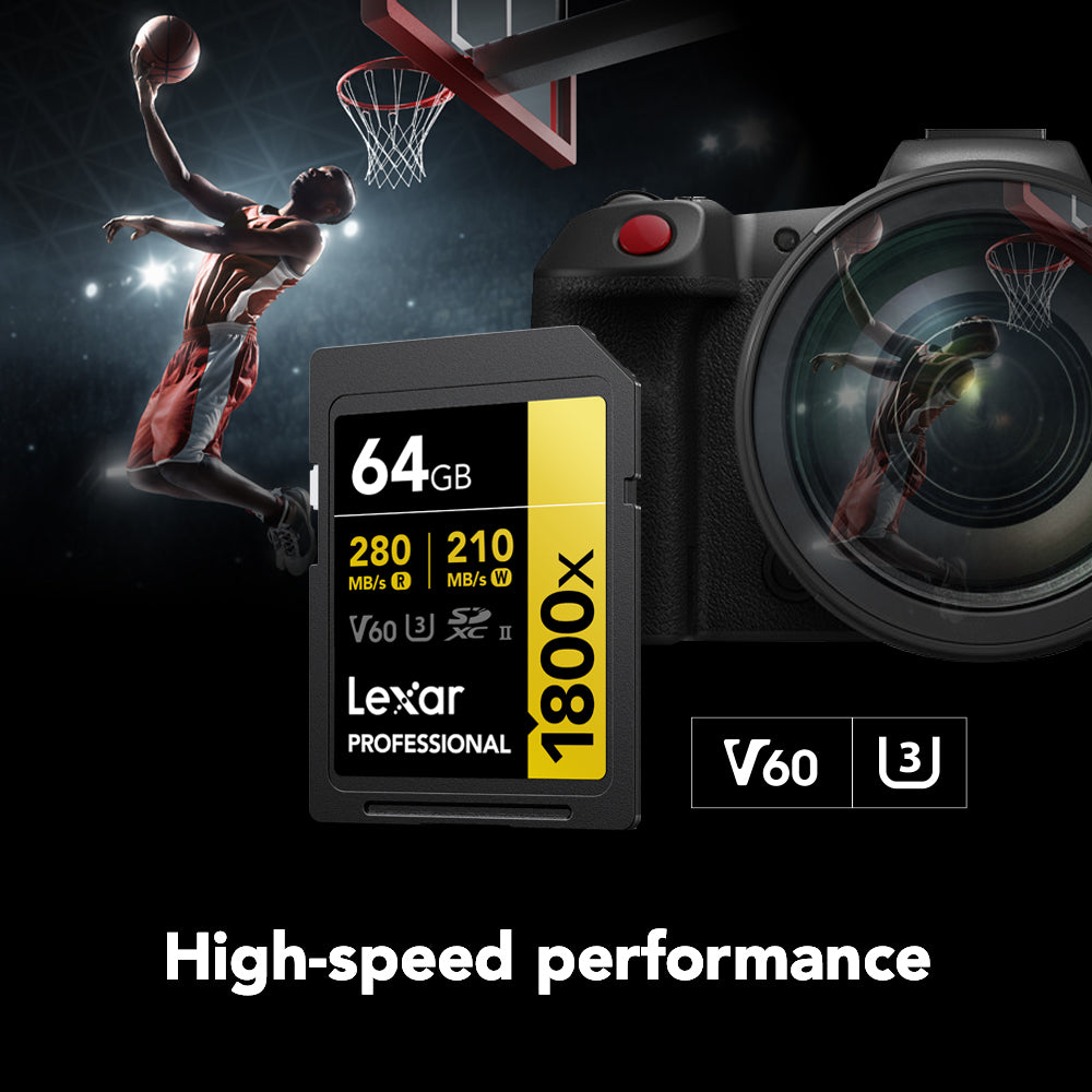 Lexar Professional 1800x SDXC 記憶卡 64GB (LSD1800064G-BNNNG)