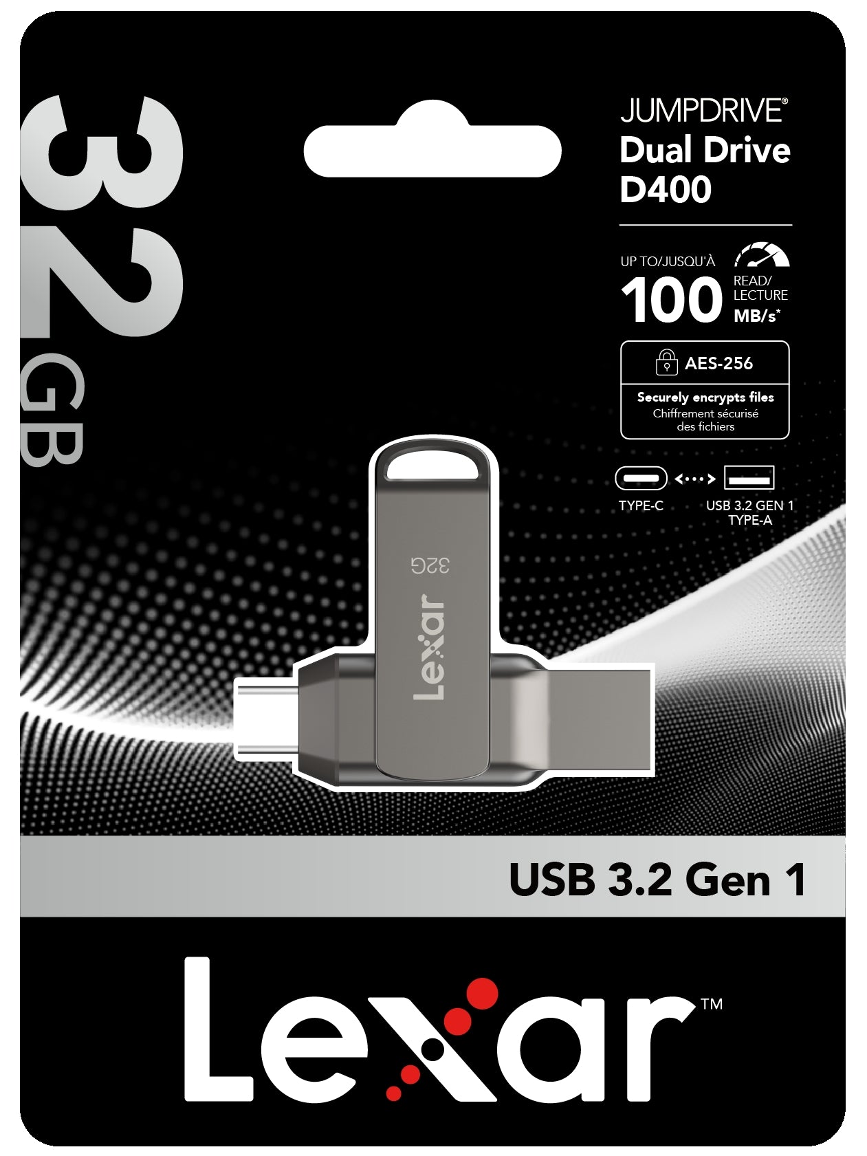 Lexar Jumpdrive D400 32GB USB 3.1 Type-C OTG 隨身碟 (LJDD400032G-BNQNG)