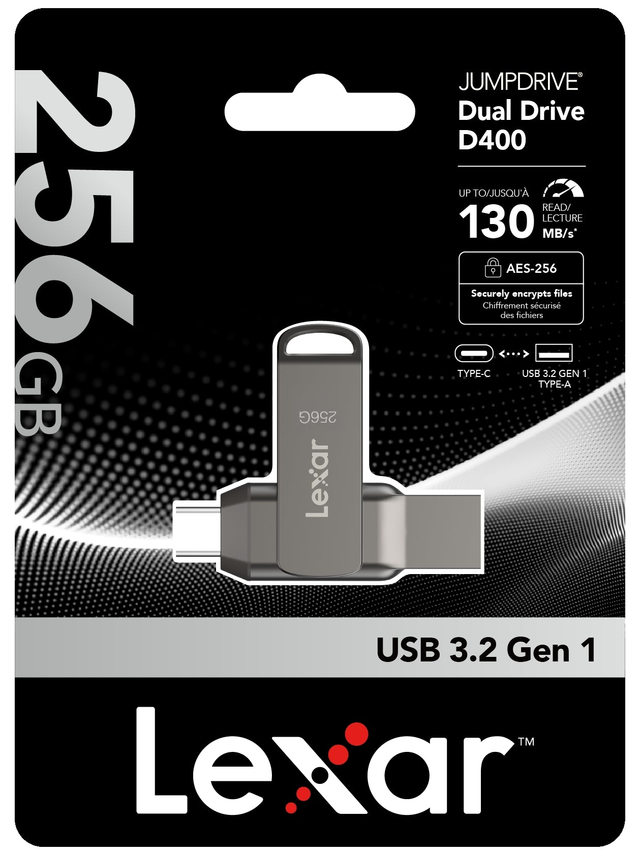 Lexar Jumpdrive D400 256GB USB 3.1 Type-C OTG 隨身碟 (LJDD400256G-BNQNG)