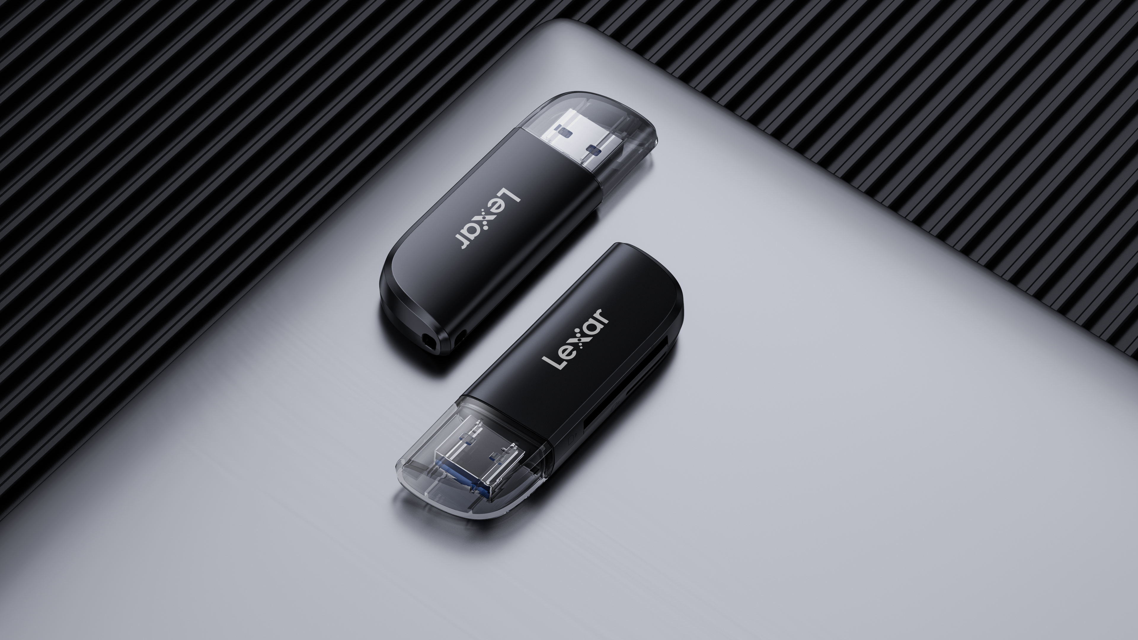Lexar 雙槽 USB 3.2 Gen 1 讀卡器 支援 SD/microSD Uhs-i (LRW300U-BNBNG)