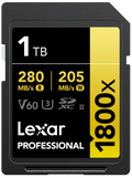 Lexar Professional 1800x SDXC 記憶卡 1TB (LSD1800001T-BNNNG)