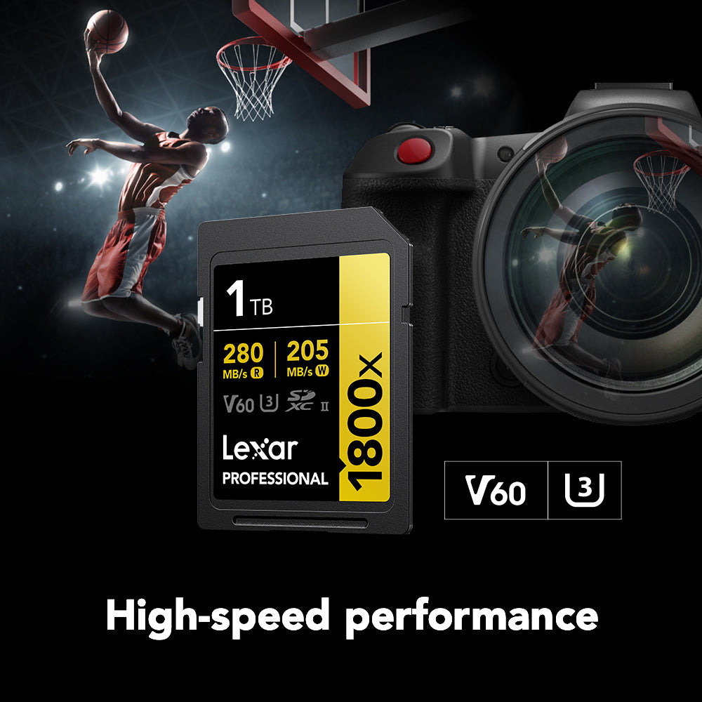 Lexar Professional 1800x SDXC 記憶卡 1TB (LSD1800001T-BNNNG)