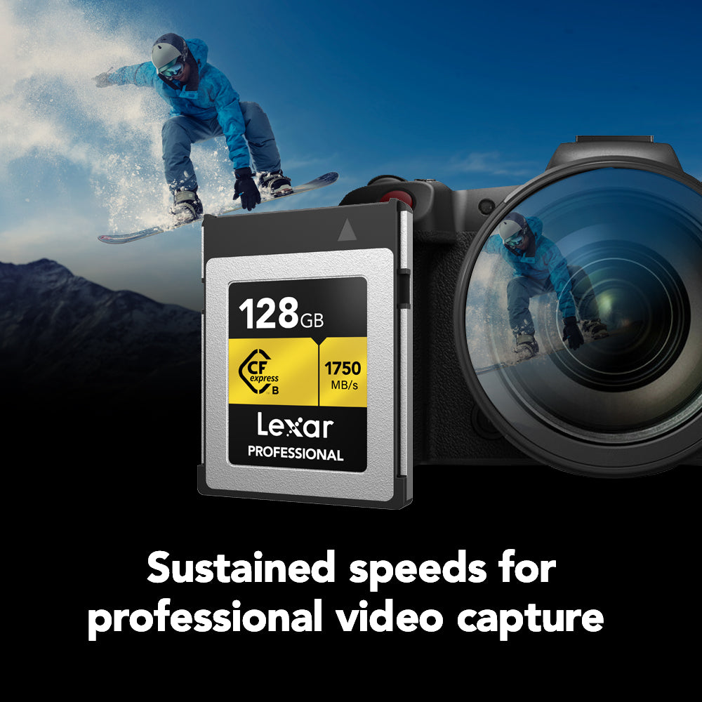 Lexar Professional CFexpress Type B Memory Card 128GB LCXEXPR128G-RNENG
