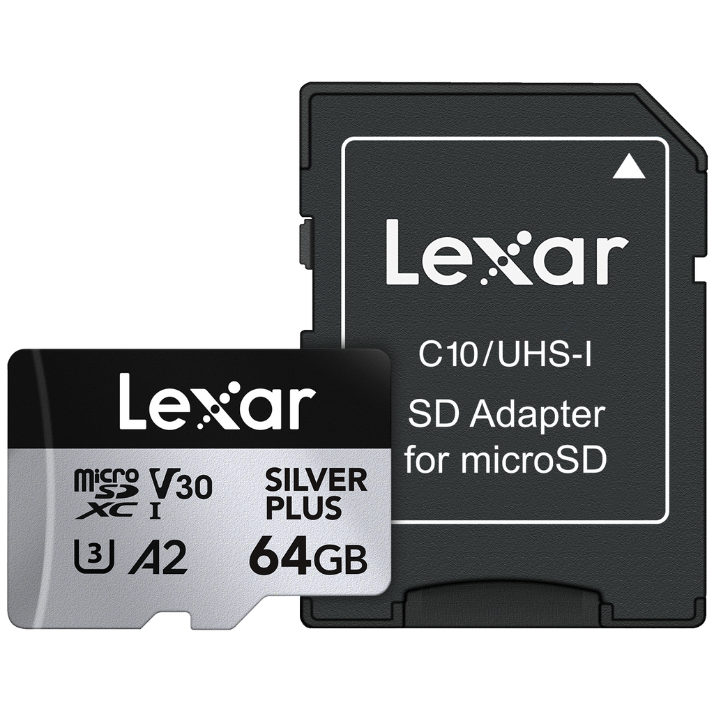 Lexar Professional SILVER Plus microsdxc 記憶卡 64GB (LMSSIPL064G-BNANG)