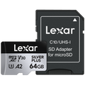 Lexar Professional SILVER Plus microsdxc 記憶卡 64GB (LMSSIPL064G-BNANG)