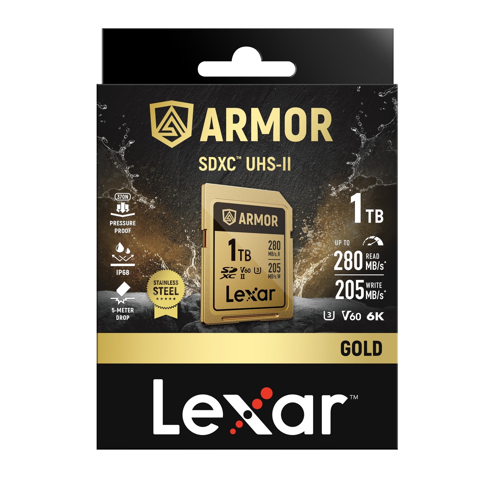 Lexar Professional Armor Gold SD 記憶卡 1TB (LSDAMGL001T-RNNNG)