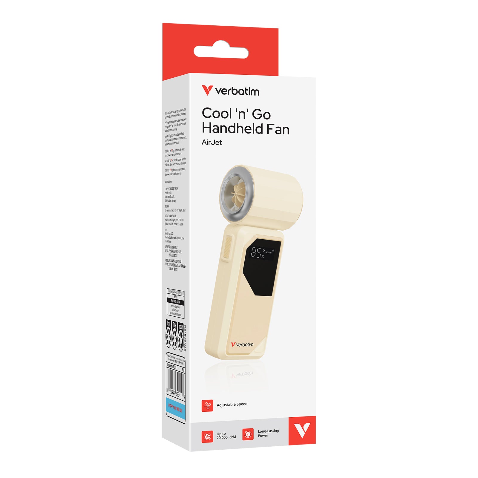 Verbatim Cool n Go AirJet Handheld Fan 白色 (32341)