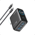 Anker Charger 100W 3-Port Smart Display 黑色 (B121BKZ1)