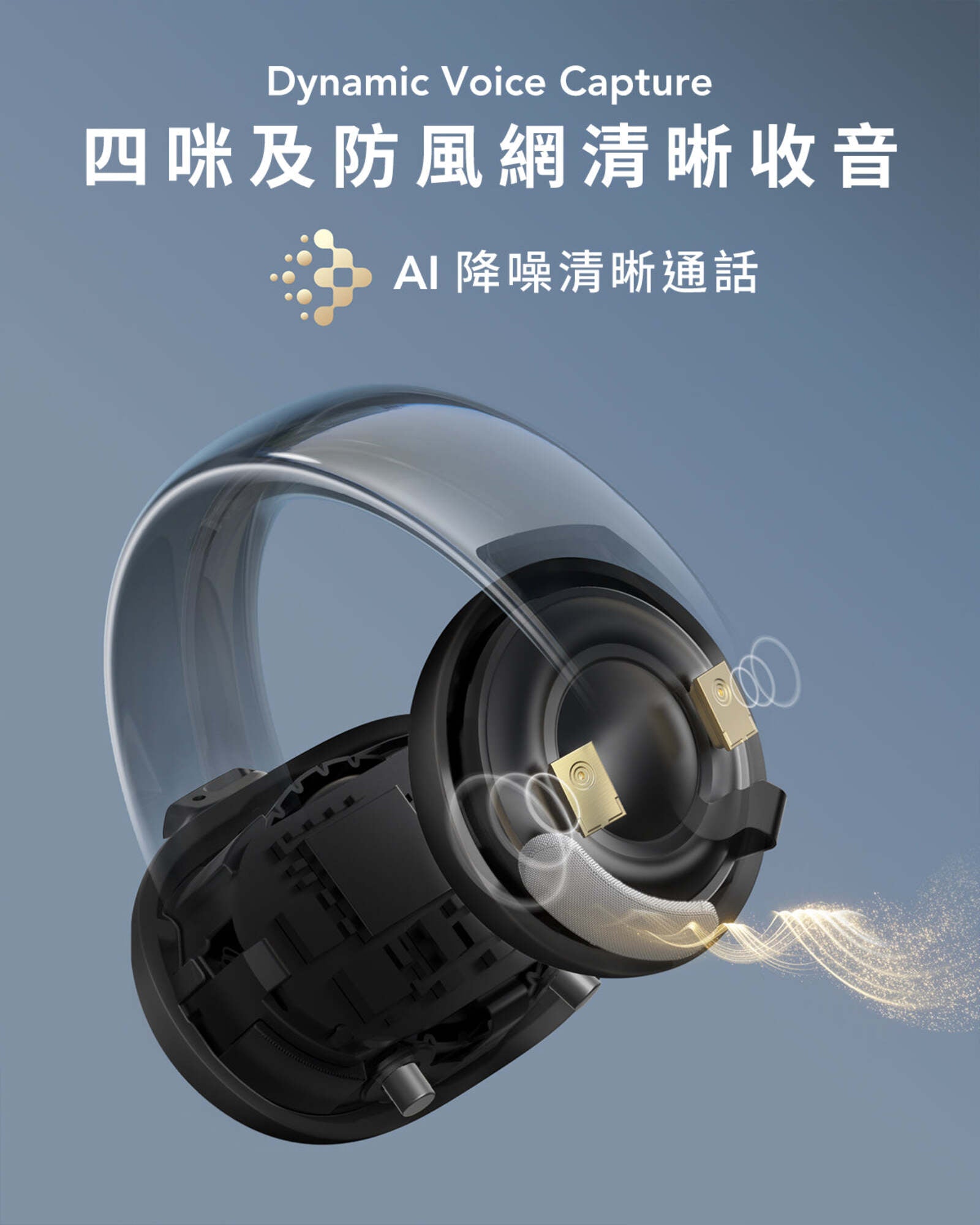 Soundcore Aeroclip Open-Ear Clip-On Earbuds 黑色 (A3388H11)