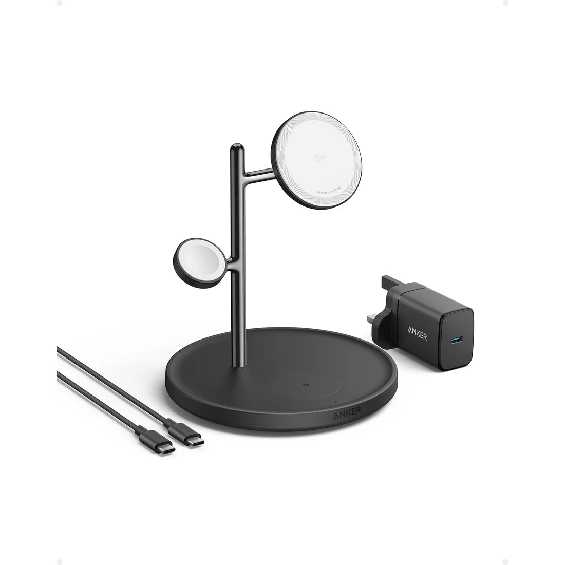Anker MagGo Wireless Charging Station 3-in-1 Stand 黑色 (B25M3V11)