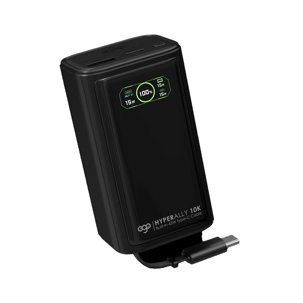 EGO Hyper Ally 10K 45W Built-in Cable 行動電源 黑色 (HA10-BLACK)