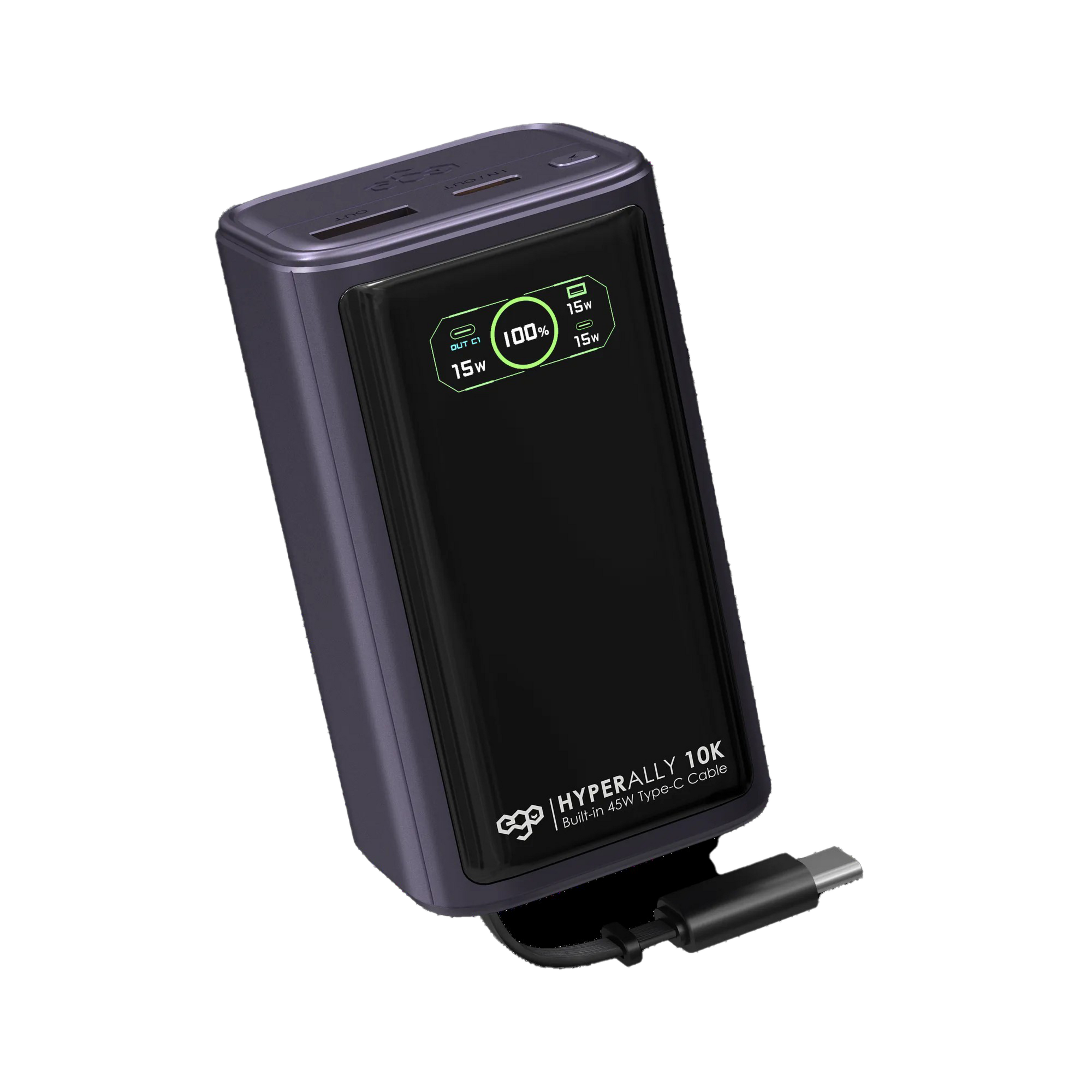 EGO Hyper Ally 10K 45W Built-in Cable 行動電源 紫色 (HA10-PURPLE)