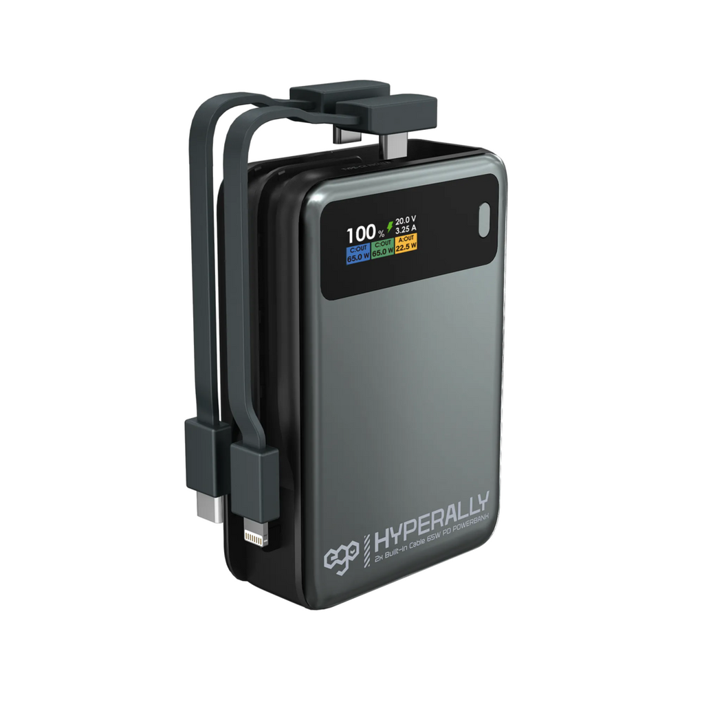 EGO Hyperally 20K 20000mAh 65W Built-in Cable 行動電源 灰色 (LX20-GREY)